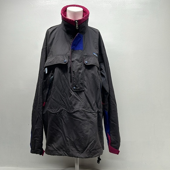 Patagonia Anorak Jacket Winter Coat Snow Vintage 1990's Gray Blue Men Size Large - Picture 1 of 9